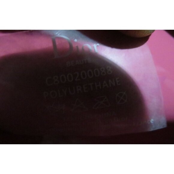 Dior Cosmetic Makeup Beauty Pouch Clutch Hot Pink D Embellished Zipper Charm - Picture 11 of 12